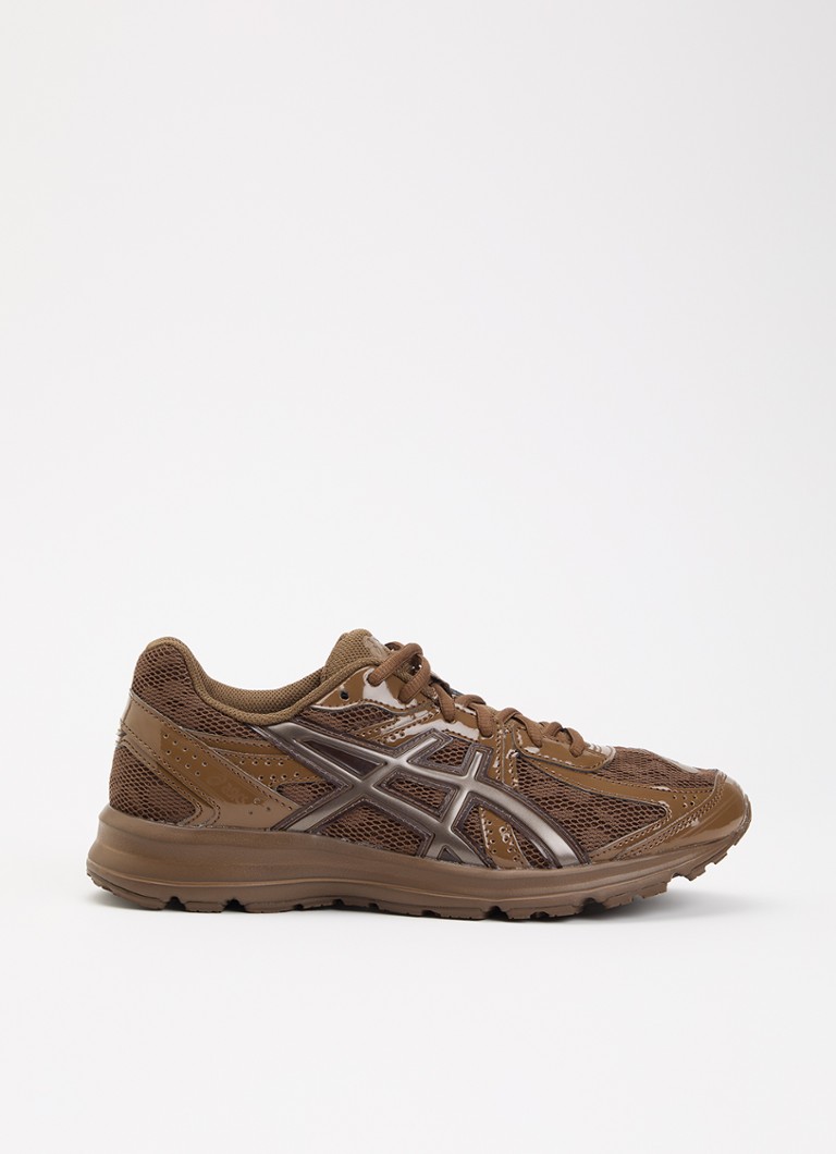 ASICS Dames Jog 100S sneaker van mesh met logo in de kleur Bruin, maat: 39