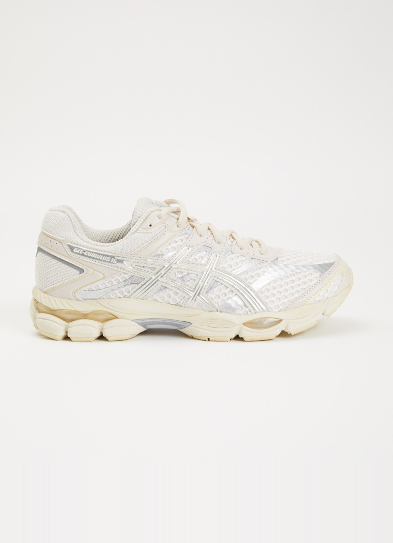 ASICS Dames Gel-Cumulus 16 sneaker met mesh details in de kleur Gebroken wit, maat: 36