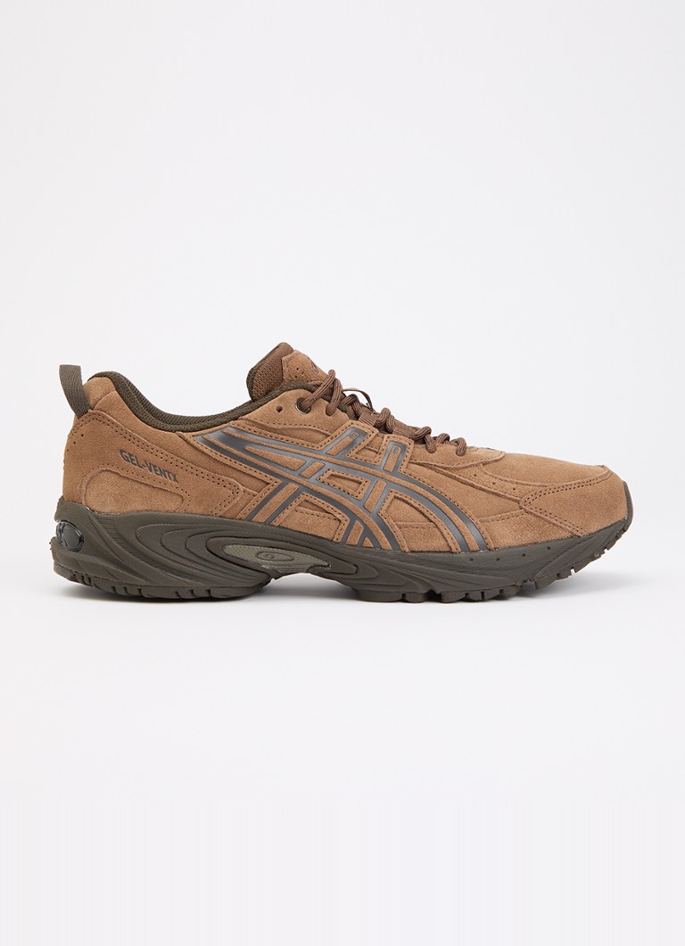 ASICS Heren Gel-Ventx sneaker van suède in de kleur Bruin, maat: 46