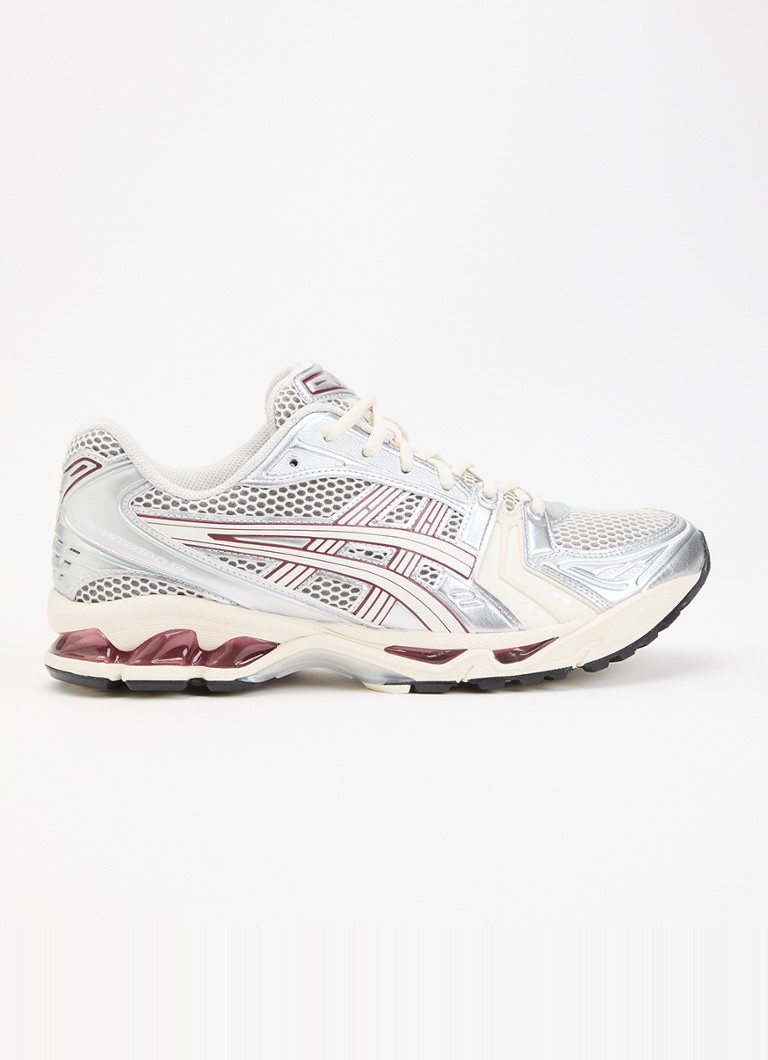 ASICS Heren Gel-Kayano 14 sneaker met mesh details in de kleur Bordeauxrood, maat: 41.5