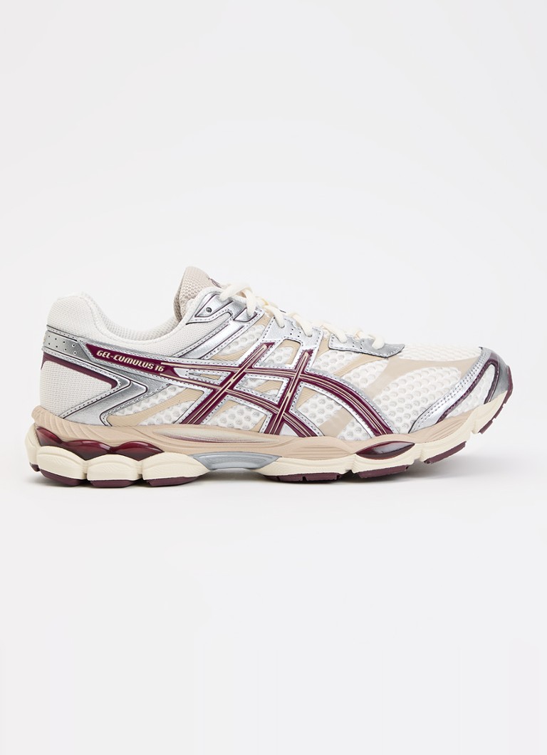 ASICS Heren Gel-Cumulus 16 sneaker met mesh details in de kleur Beige, maat: 42