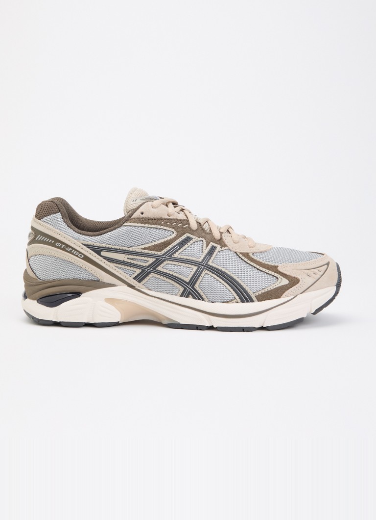 ASICS Heren GT-2160 sneaker met suède details in de kleur Donkerbeige, maat: 45