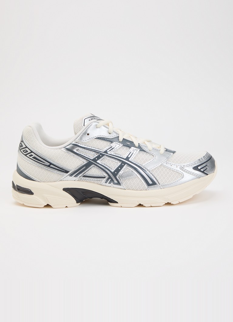 ASICS Heren Gel-1130 sneaker met mesh details in de kleur Gebroken wit, maat: 44