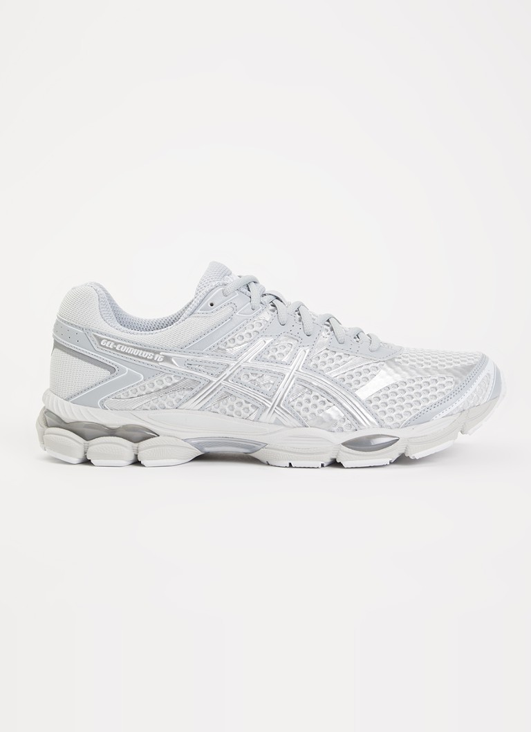 ASICS Heren Gel-Cumulus 16 sneaker met mesh details in de kleur Lichtgrijs, maat: 45