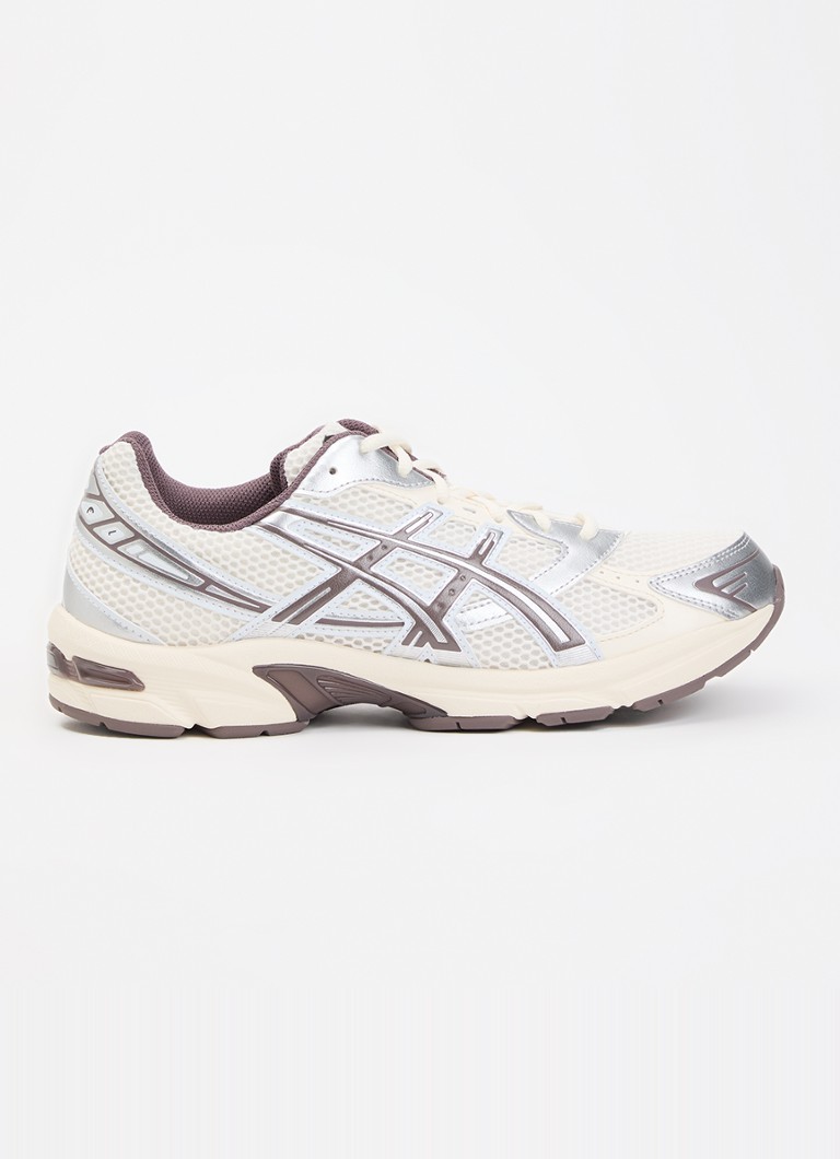 ASICS Heren Gel-1130 sneaker met mesh details in de kleur Gebroken wit, maat: 46