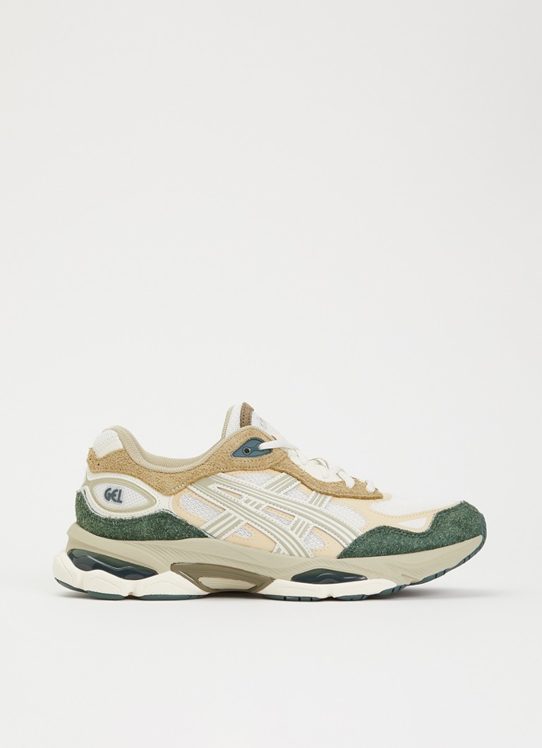 ASICS Heren Gel-Nyc 2.0 sneaker met suède details in de kleur Gebroken wit, maat: 46