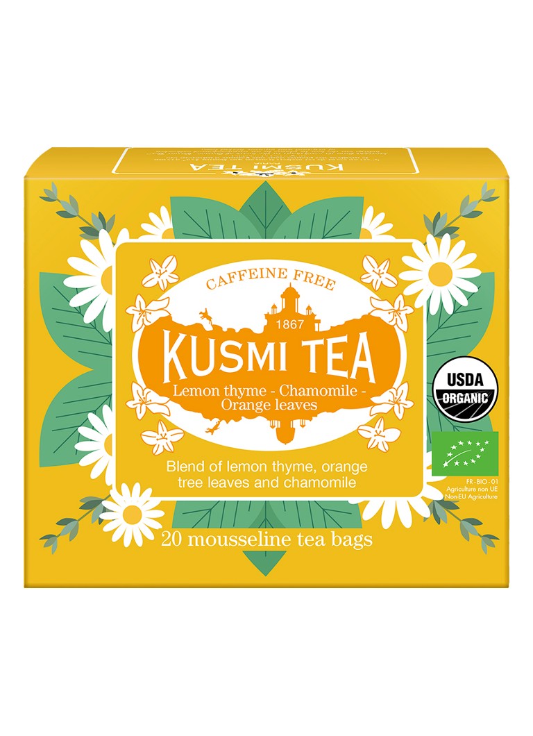 Kusmi Tea Lemon Thyme-Chamomile-Orange Leaves theezakjes 20 stuks Beige - Deal