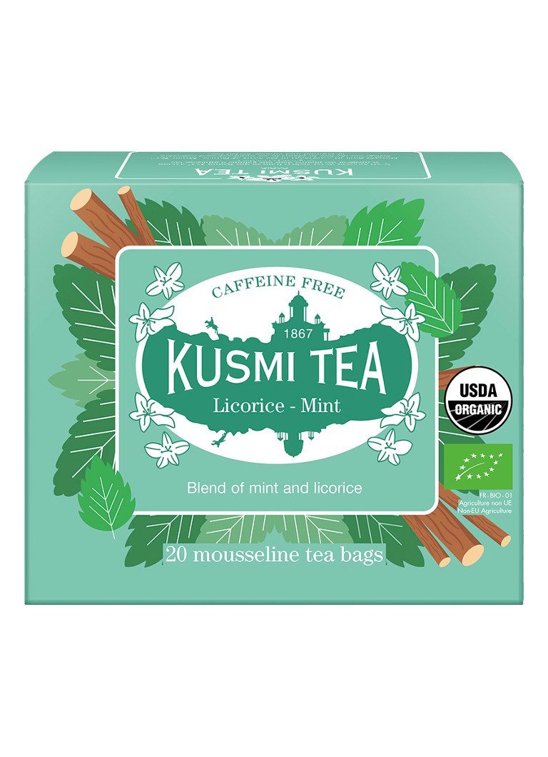 Kusmi Tea Licorice-Mint theezakjes 20 stuks Beige - Deal