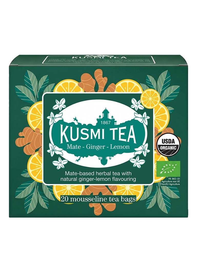 Kusmi Tea Mate Ginger Lemon theezakjes 20 stuks Beige - Deal