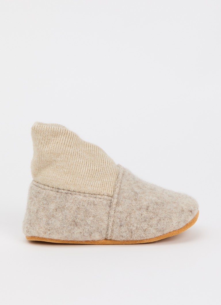 EN FANT Meisjes Babyslofje van wol in de kleur Beige, maat: 19/20