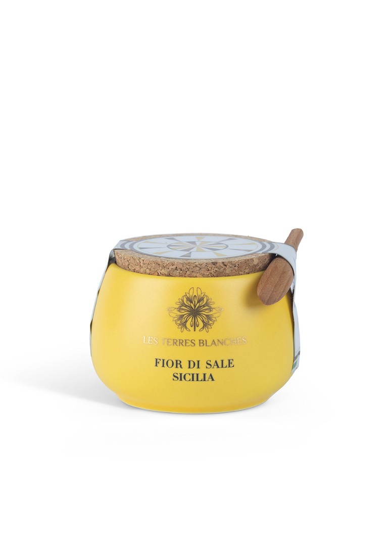 Les Terres Blanches Fior di Sale Sicilië zeezoutvlokken met lepel 100 gram - Deal