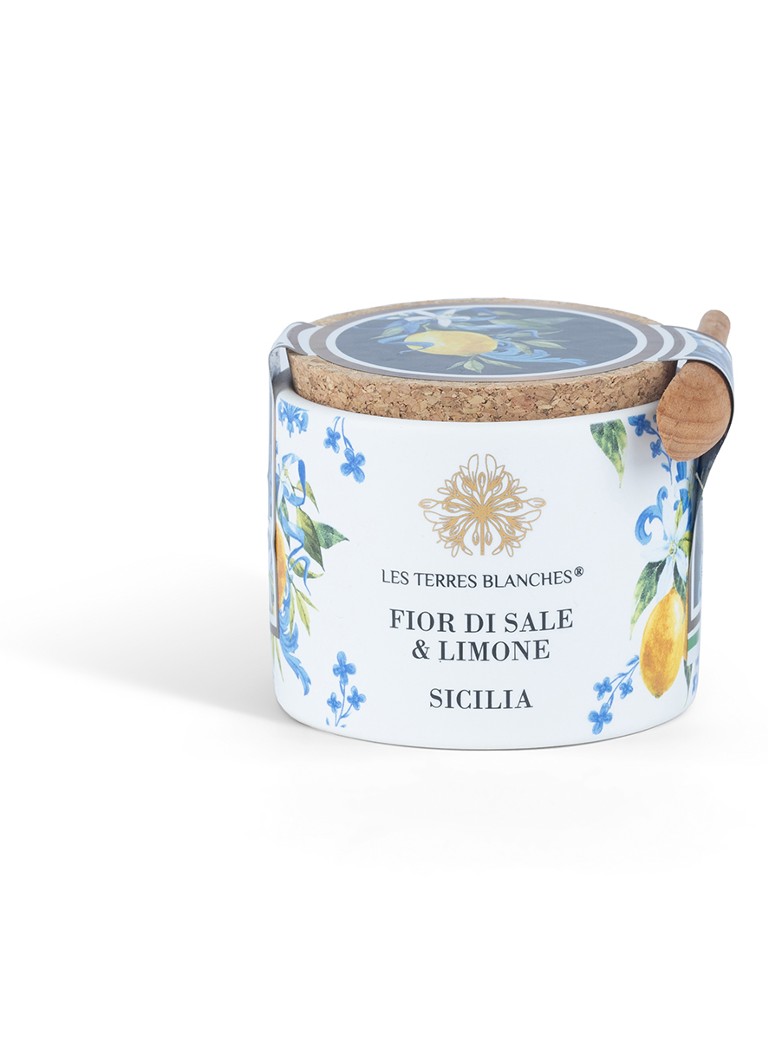 Les Terres Blanches Fior di Sale & Limone Sicilië zeezoutvlokken met citroen 50 gram - Deal