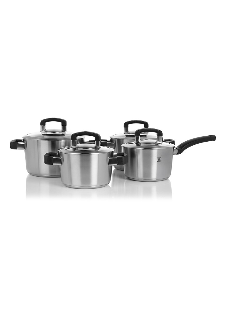 BK Conical Cool Glas pannenset 4-delig Zilver - Deal