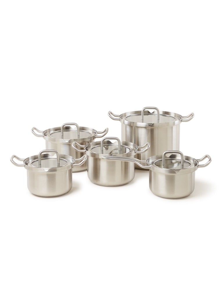 BK Q-Linair Master Glas pannenset 5-delig Zilver - Deal