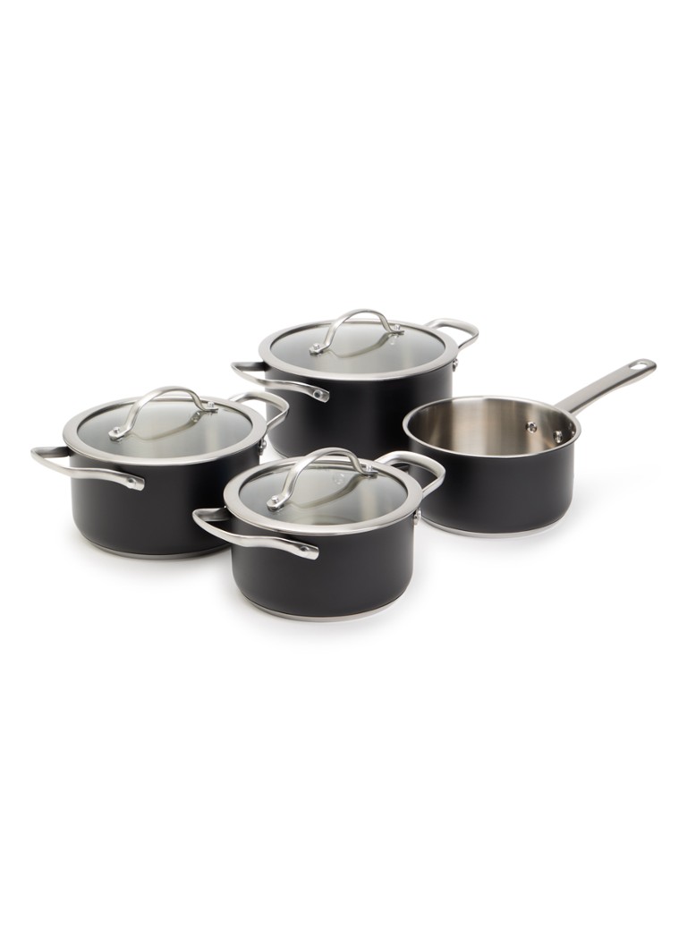 BK Purity Black pannenset 4-delig Zwart - Deal