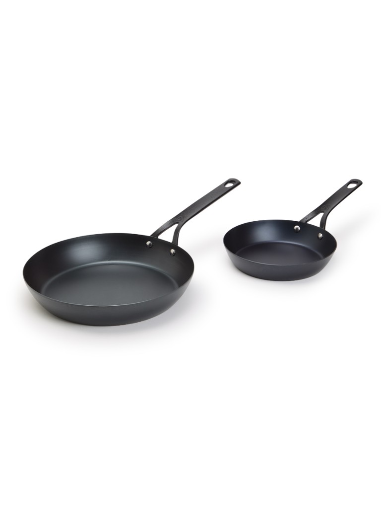 BK Black Steel pannenset 2-delig Zwart - Deal