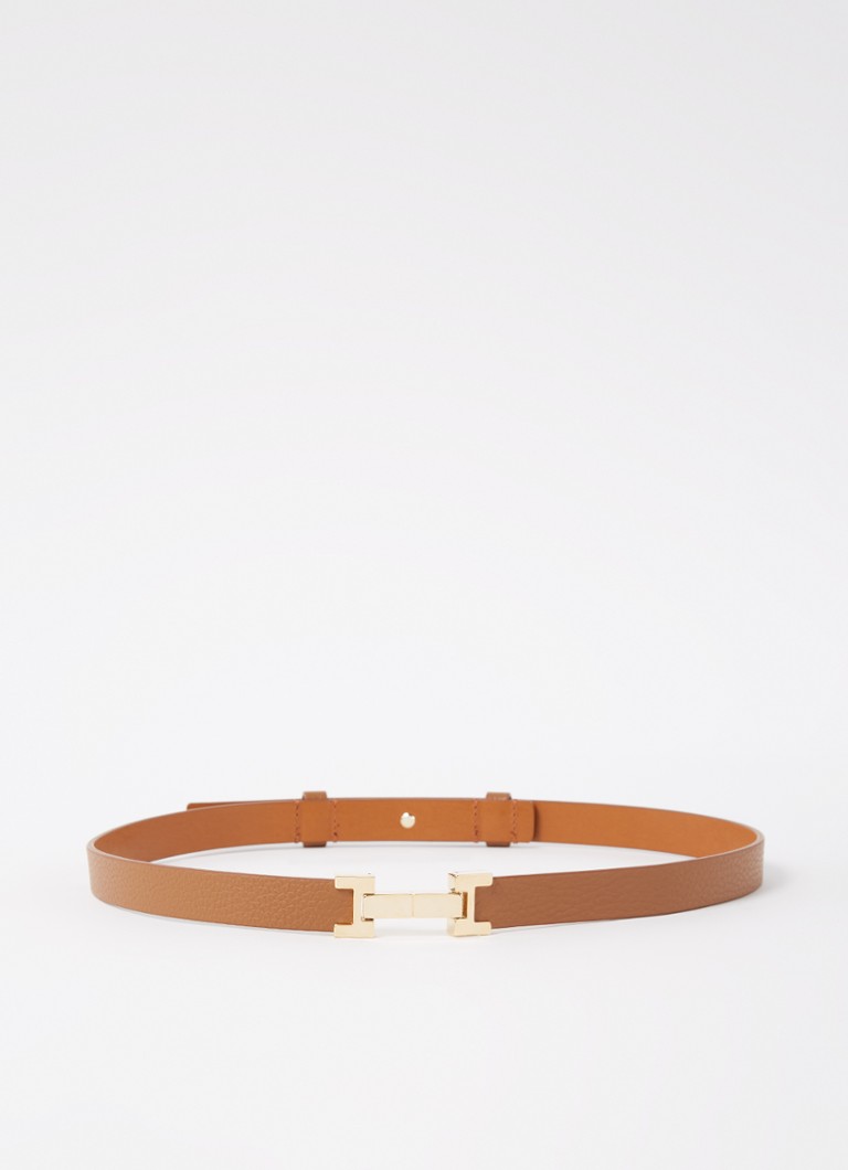 Reiss Dames Hayley tailleriem van leer in de kleur Cognac
