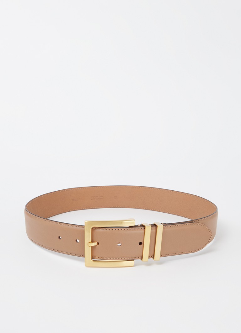 Reiss Dames Brompton riem van leer in de kleur Donkerbeige