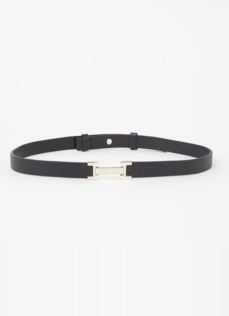 Reiss Dames Hayley riem van leer in de kleur Black / Zwart