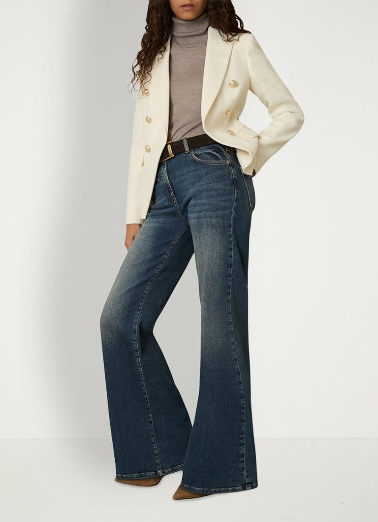 Reiss Dames Tally double breasted blazer met sierknopen in de kleur Wit