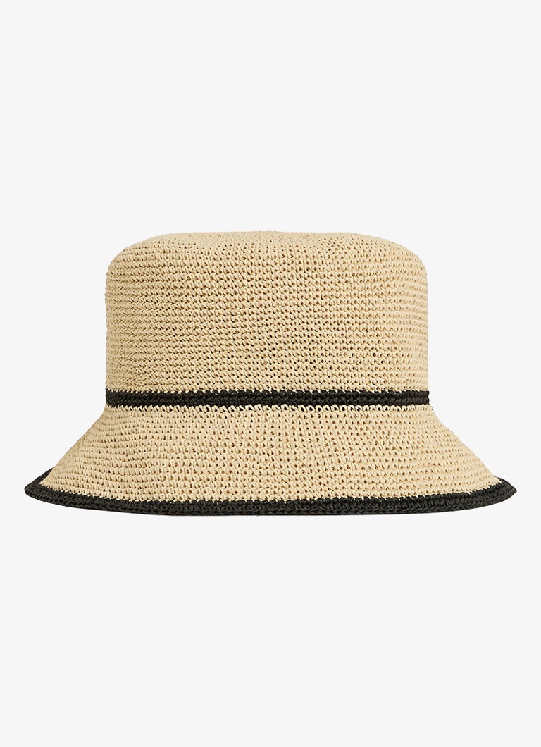Reiss Dames Edith hoed van raffia in de kleur Beige