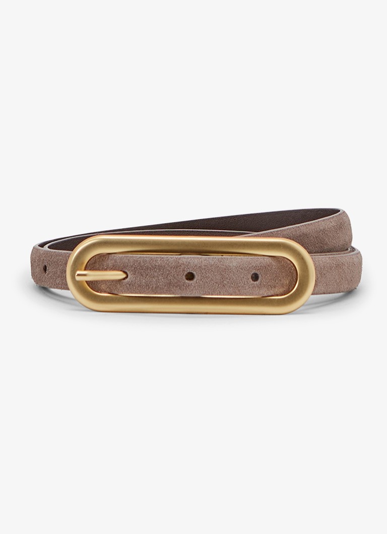 Reiss Dames Chaya riem van suède in de kleur Bruin