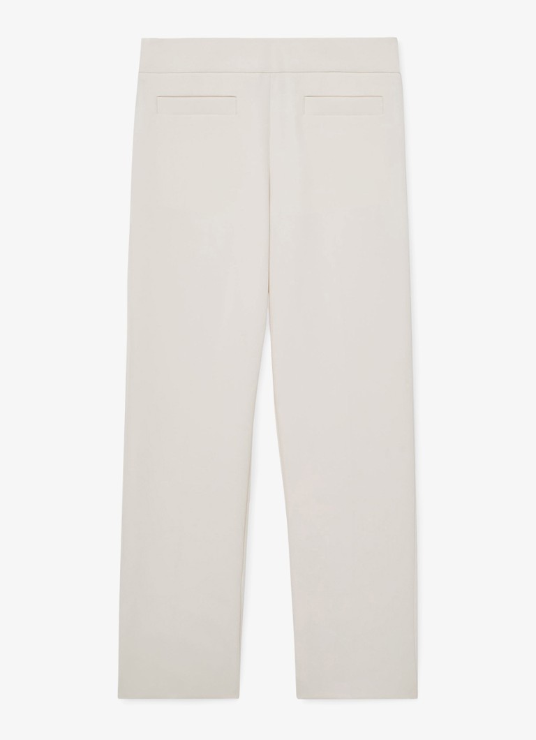 Reiss Dames Rosemary high waist straight fit pantalon in de kleur Creme