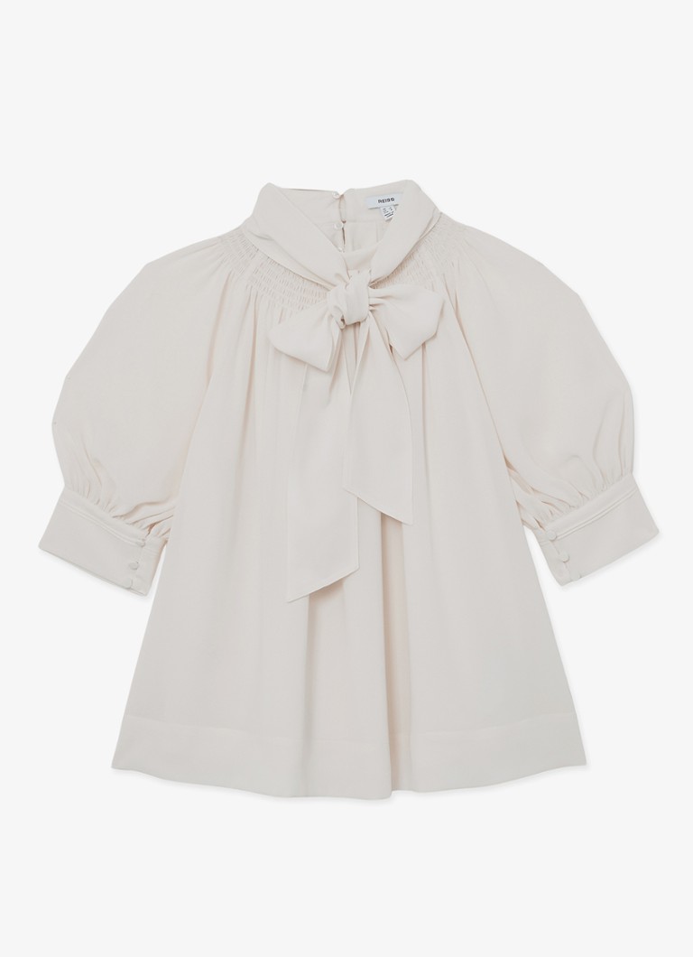 Reiss Dames Lerina bkouse met sjaalkraag in de kleur Wit