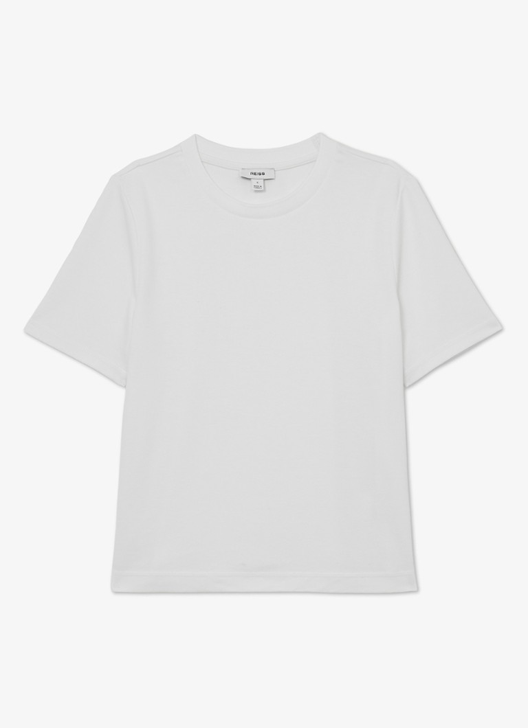 Reiss Dames Josie T-shirt met ronde hals in de kleur Wit