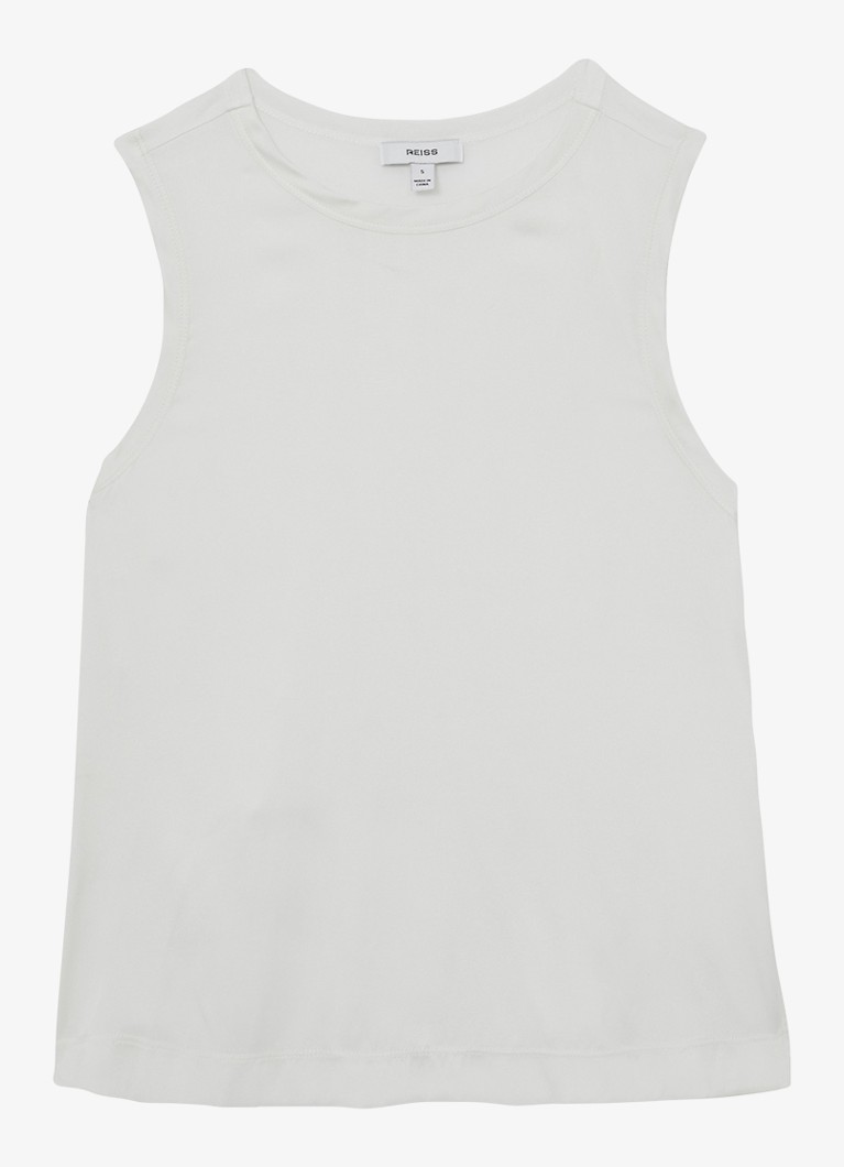 Reiss Dames Rian top met ronde hals in de kleur Wit