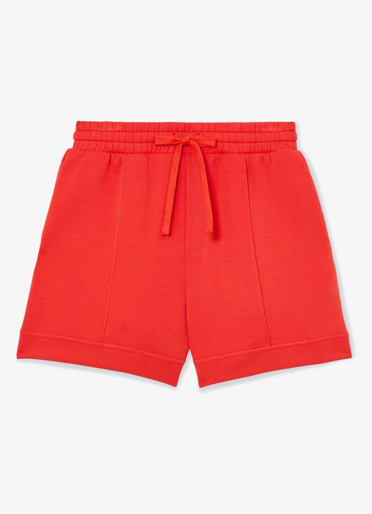 Reiss Dames Bea high waist straight fit korte broek met steekzakken in de kleur Koraal