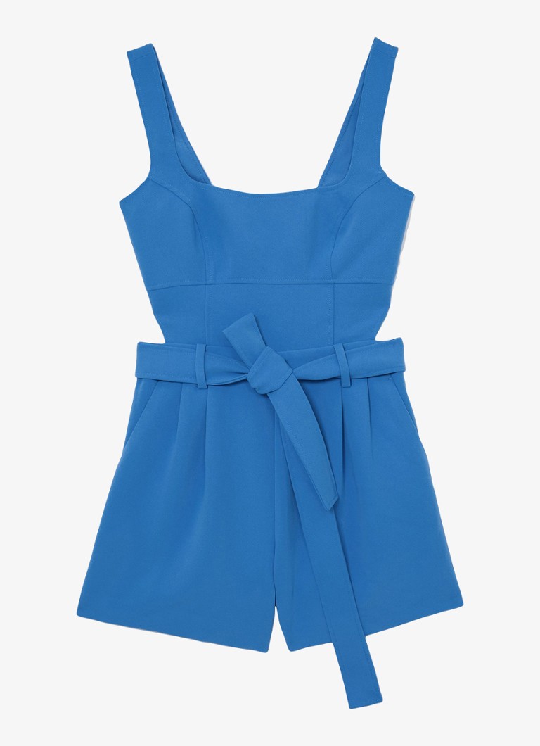 Reiss Dames Lyon straight fit playsuit met cut-out detail en strikceintuur in de kleur Donkerblauw