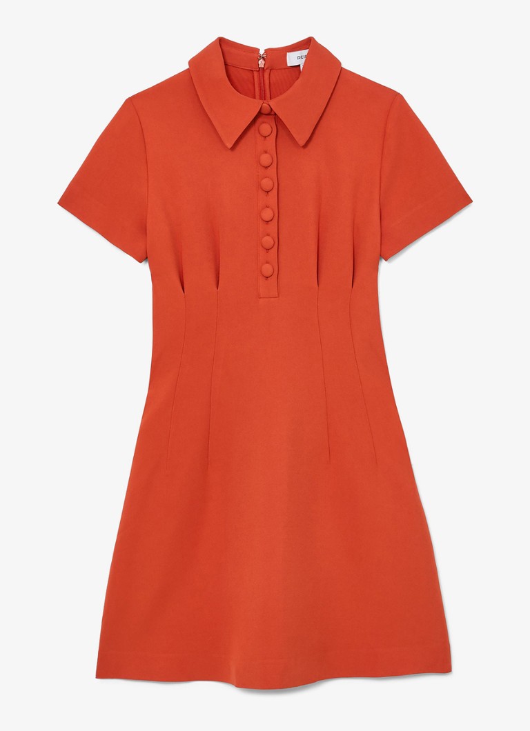 Reiss Dames Marlie mini jurk met kraag in de kleur Oranje