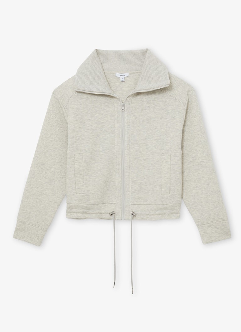 Reiss Dames Laurrie sweatvest met steekzakken in de kleur Grijs