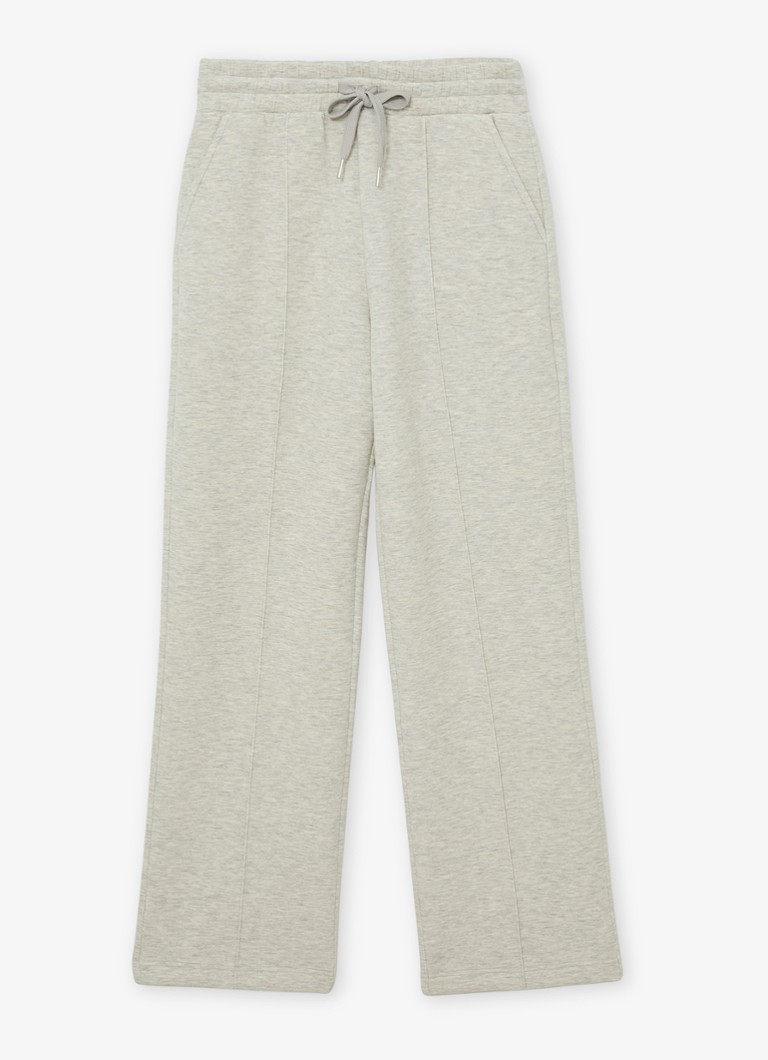 Reiss Dames Jemma high waist wide fit joggingbroek met steekzakken in de kleur Grijs
