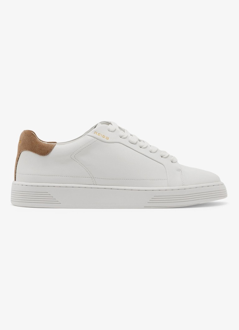 Reiss Dames Jessie sneaker van leer in de kleur Wit