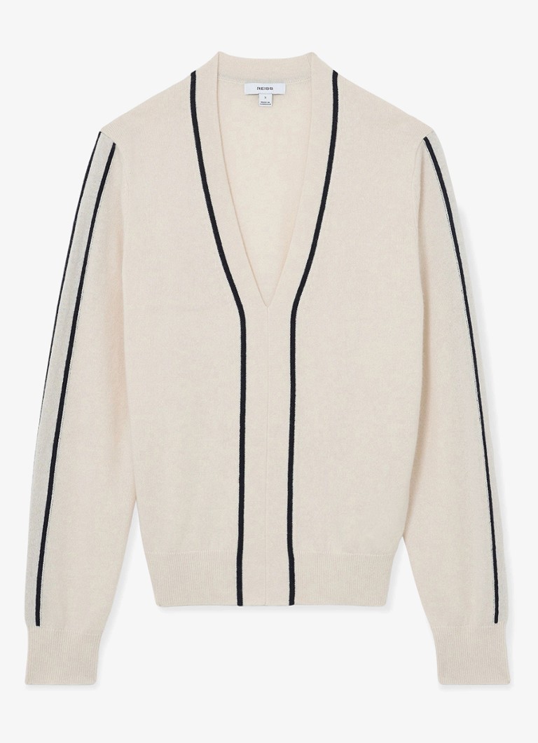 Reiss Dames Mila fijngebreide trui in kasjmierblend in de kleur Beige