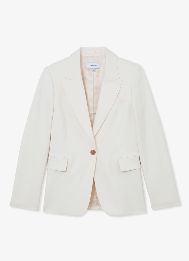 Reiss Dames Blazer met klepzakken in de kleur Creme