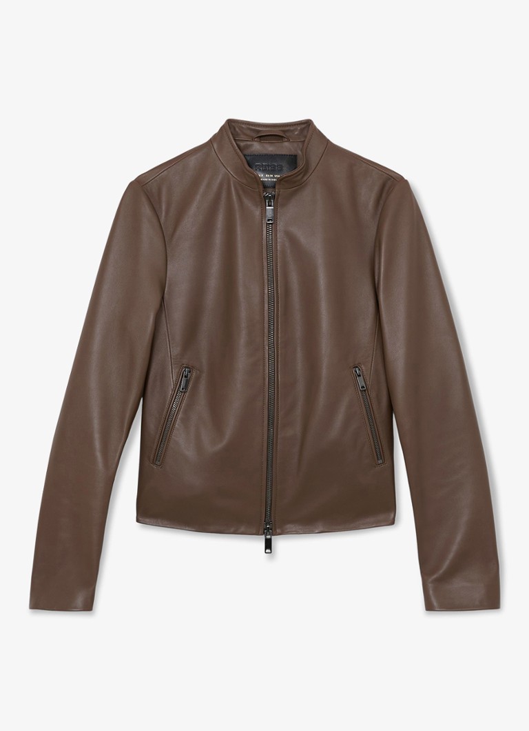 Reiss Dames Petite Allie lerenjas van schapenleer in de kleur Beige