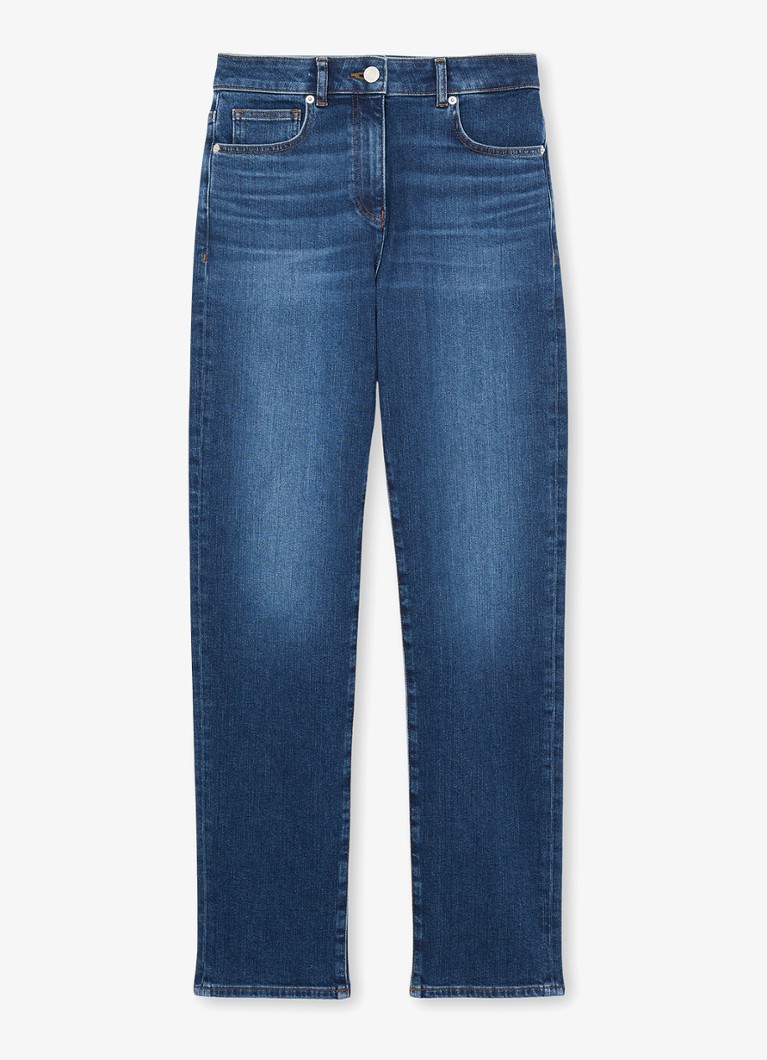 Reiss Dames Petite Isabel high waist skinny fit jeans met medium wassing in de kleur Indigo