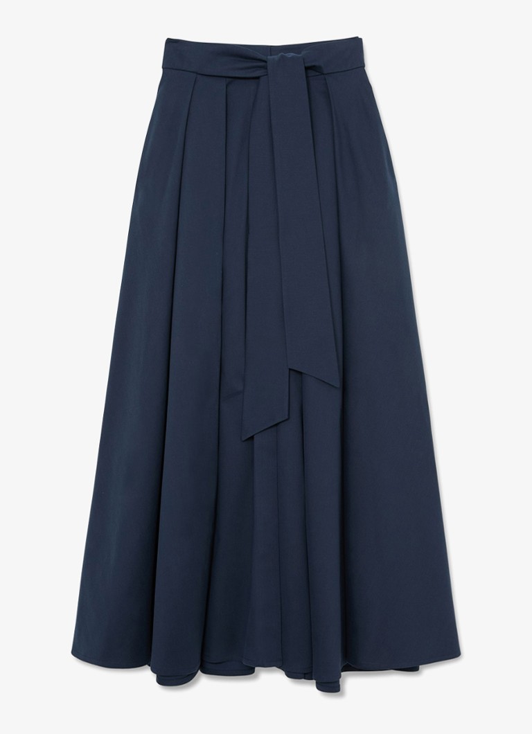 Reiss Dames Petite Simone maxi rok met split in de kleur Donkerblauw