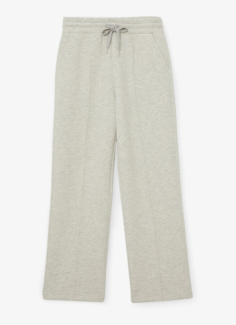 Reiss Dames Petite high waist wide fit joggingbroek met trekkoord in de kleur Grijs