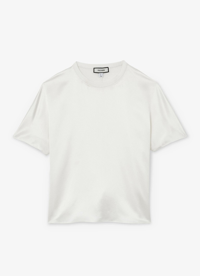 Reiss Dames Lena top van zijde in de kleur Wit