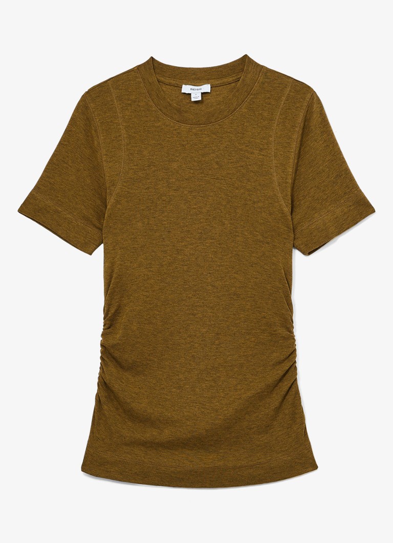 Reiss Dames Dotty T-shirt met gemêleerd dessin in de kleur Groen