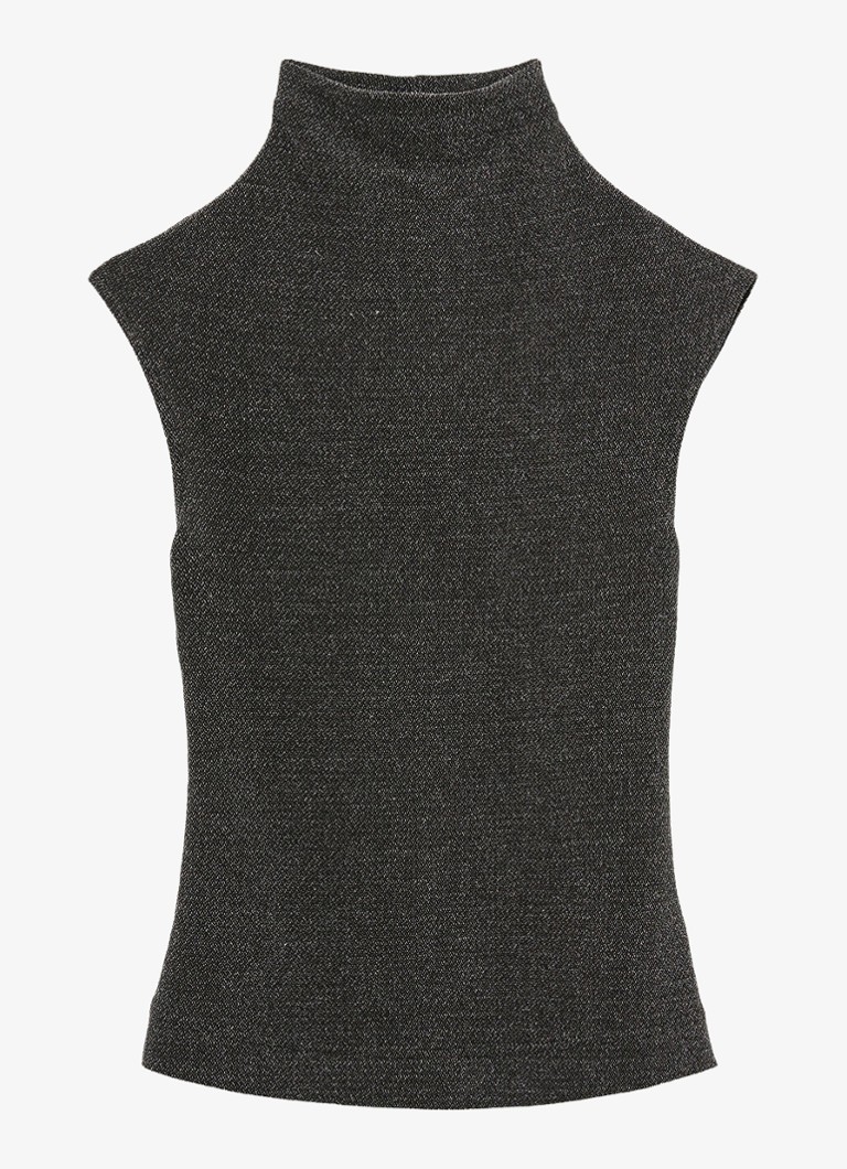Reiss Dames Seranne top met lurex in de kleur Zilver