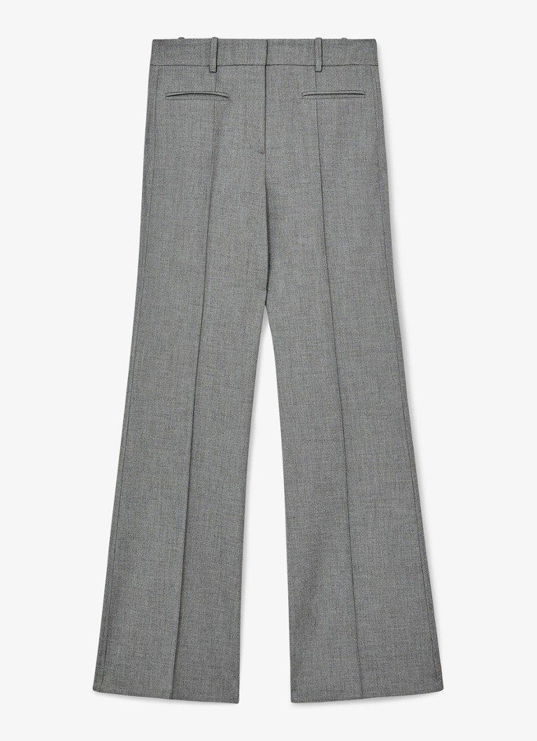 Reiss Dames Rosaria high waist flared fit pantalon met steekzakken in de kleur Grijs