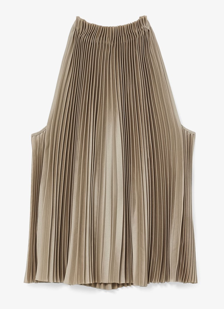 Reiss Dames Kali mouwloze top met plooien in de kleur Goud