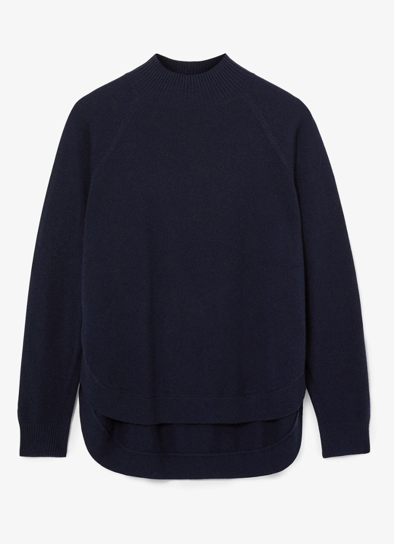 Reiss Dames River fijngebreide trui in kasjmierblend in de kleur Blauw