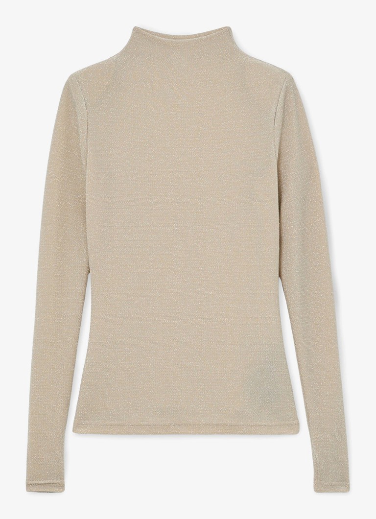 Reiss Dames Serena top in wolblend met glitter in de kleur Zilver
