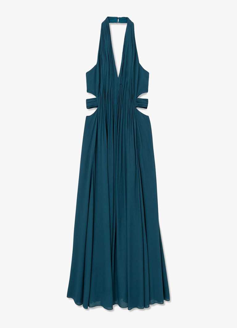 Reiss Dames Cara midi jurk met cut-out detail in de kleur Turquoise